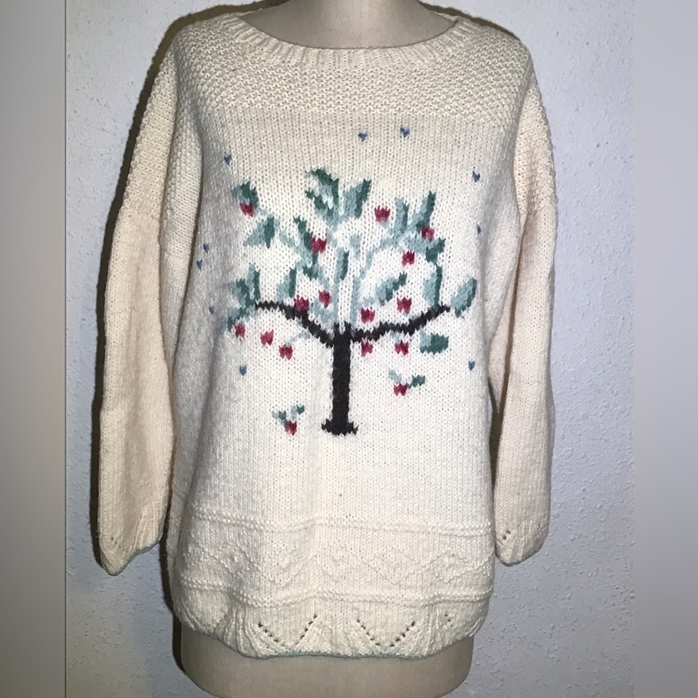 Knit crochet sweater size large